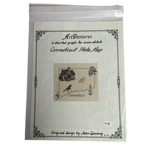 ART VENTURES Counted Cross‎ Stitch Chart Pattern - Connecticut State Design